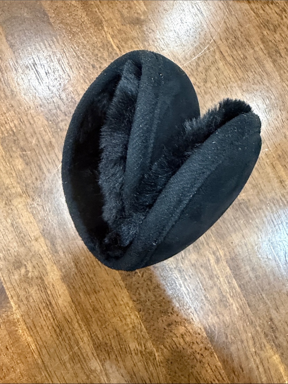 Black Faux Fur Ear Muffs - Women's Winter Hat Accessory